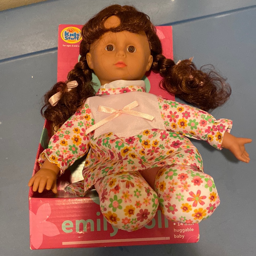Kids stuff Emily 14” huggable baby doll.